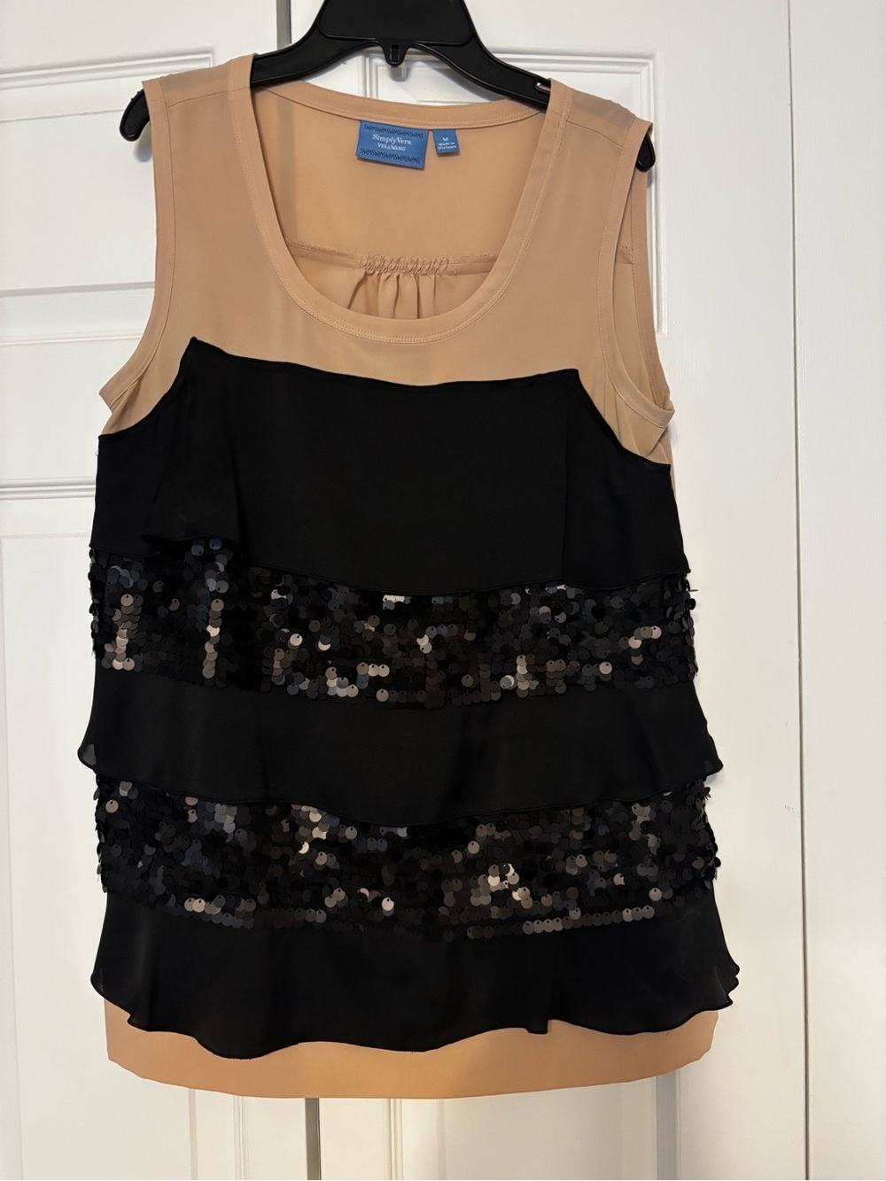 Simply Vera Vera Wang Peach Sleeveless Shell